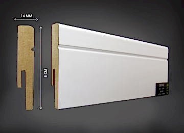 Defne 8 cm Beyaz Pvc Süpürgelik