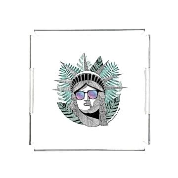 The Statue of Liberty Pleksi Tepsi PT2133 - 40cm*40cm